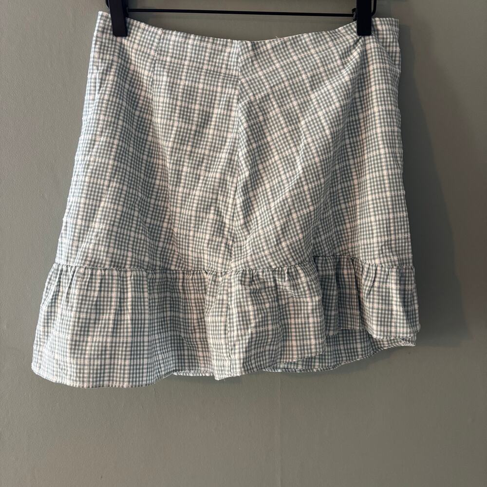 Le Lis Asymetrical Plaid 2000'2 Mini Skirt